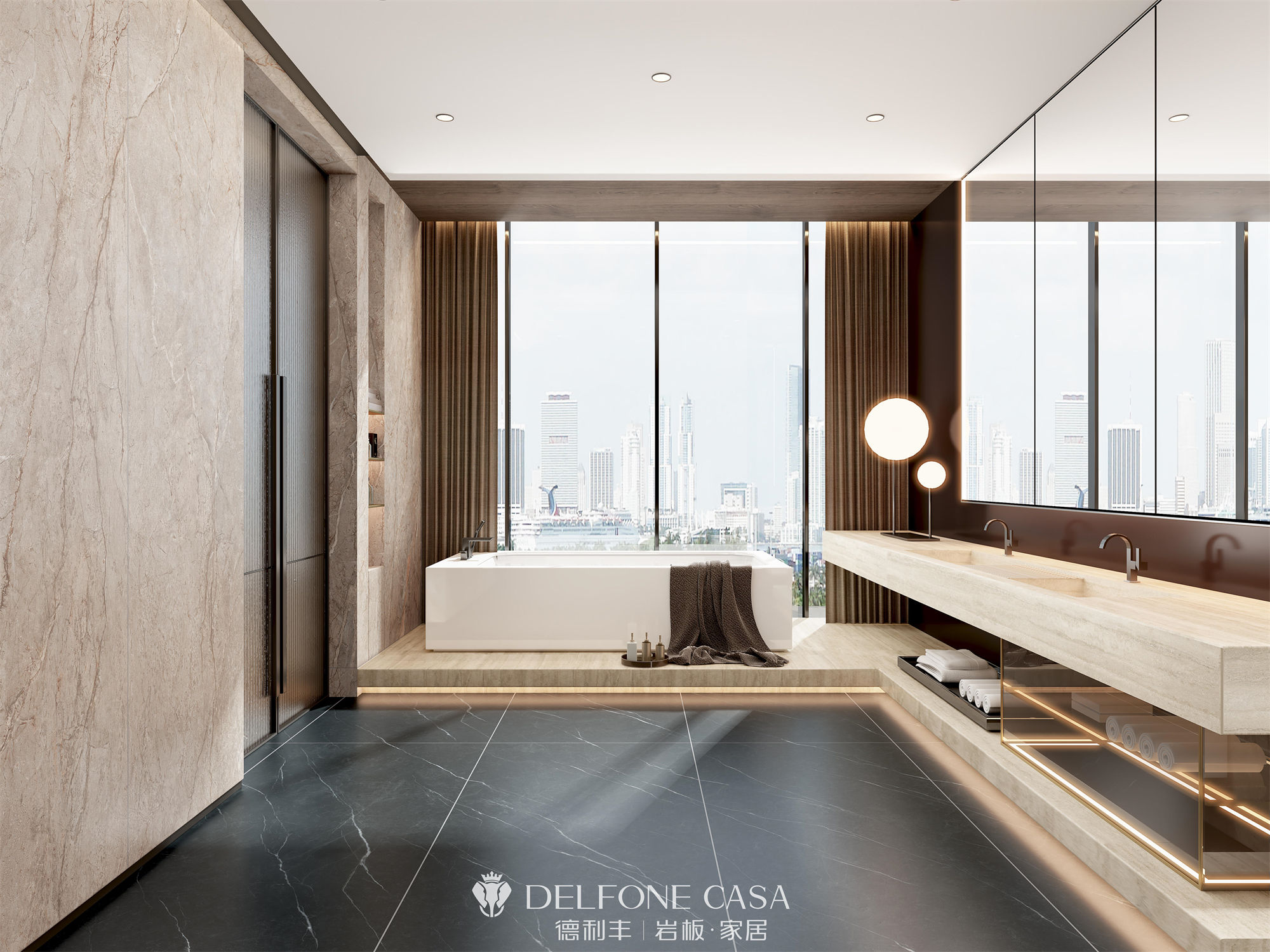 DELFONE案例分享 | MINI系列，打造輕奢格調的巖板家居(圖8)