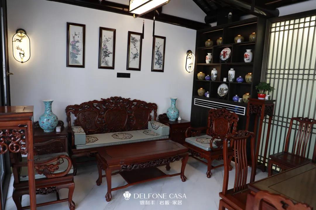 家裝案例 | 280㎡蘇州園林式巖板別墅，古典尊貴，古色古香(圖8)