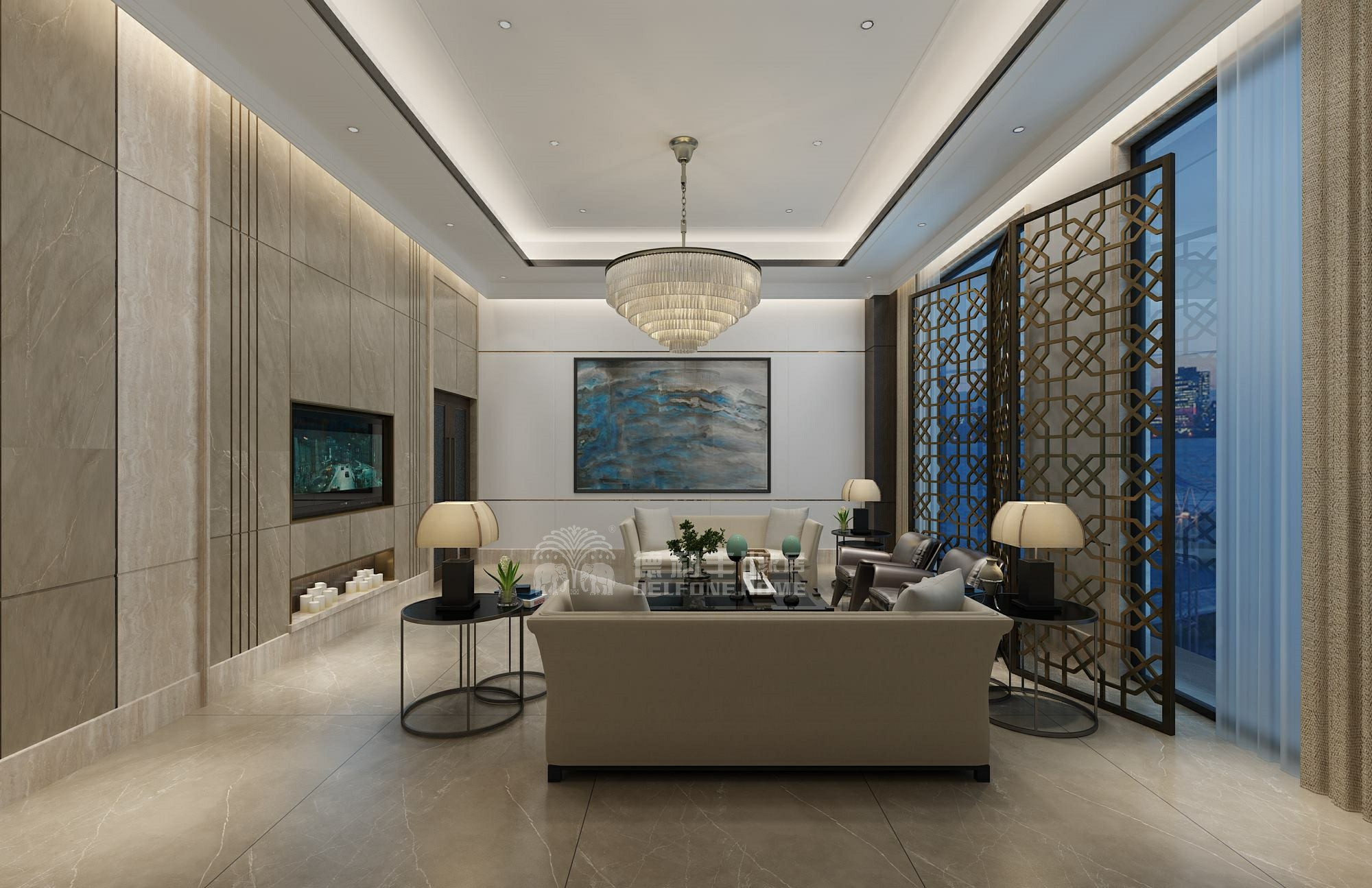 這才真正叫電視背景墻，你家只是電視掛墻上(圖9)