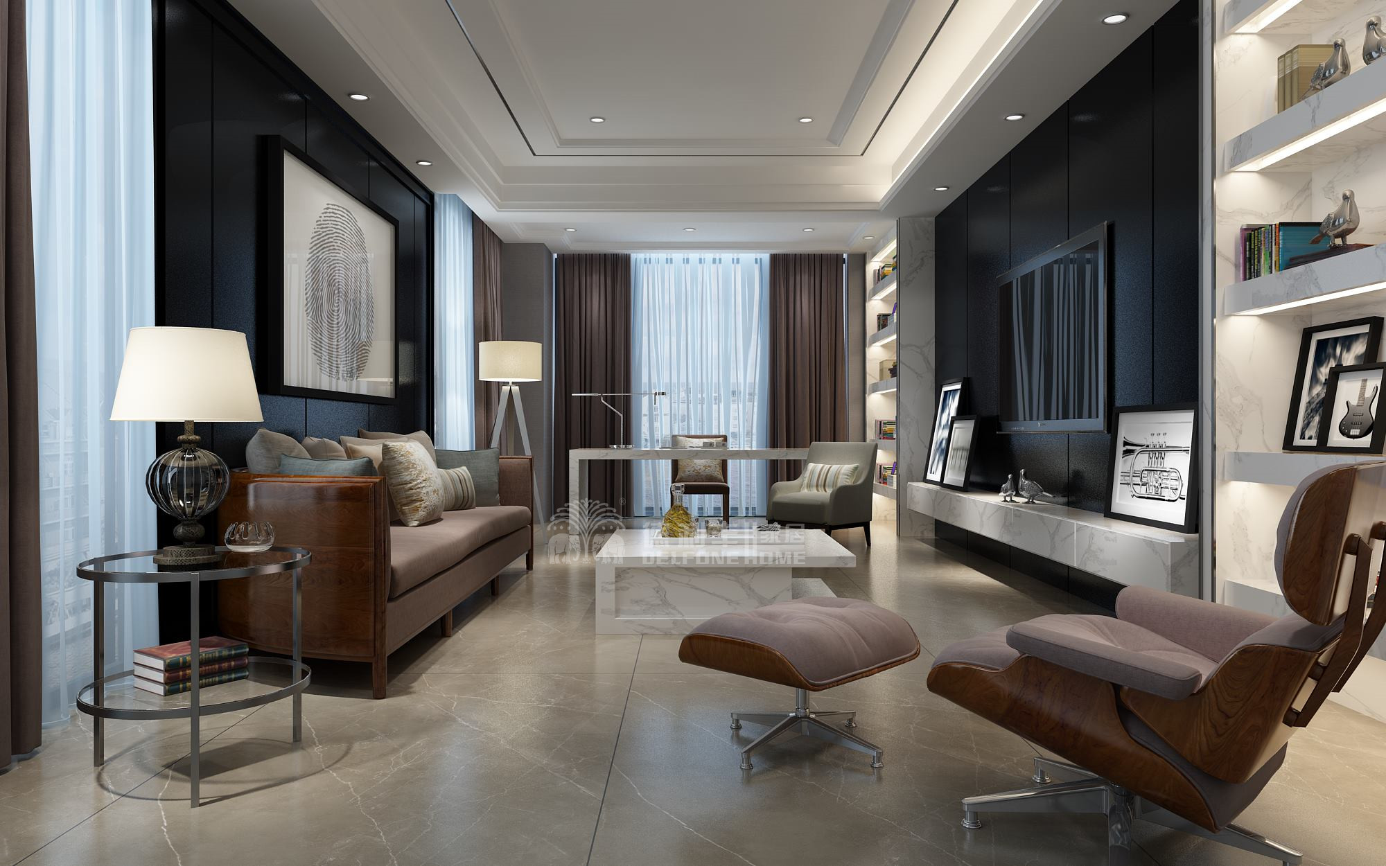 這才真正叫電視背景墻，你家只是電視掛墻上(圖10)