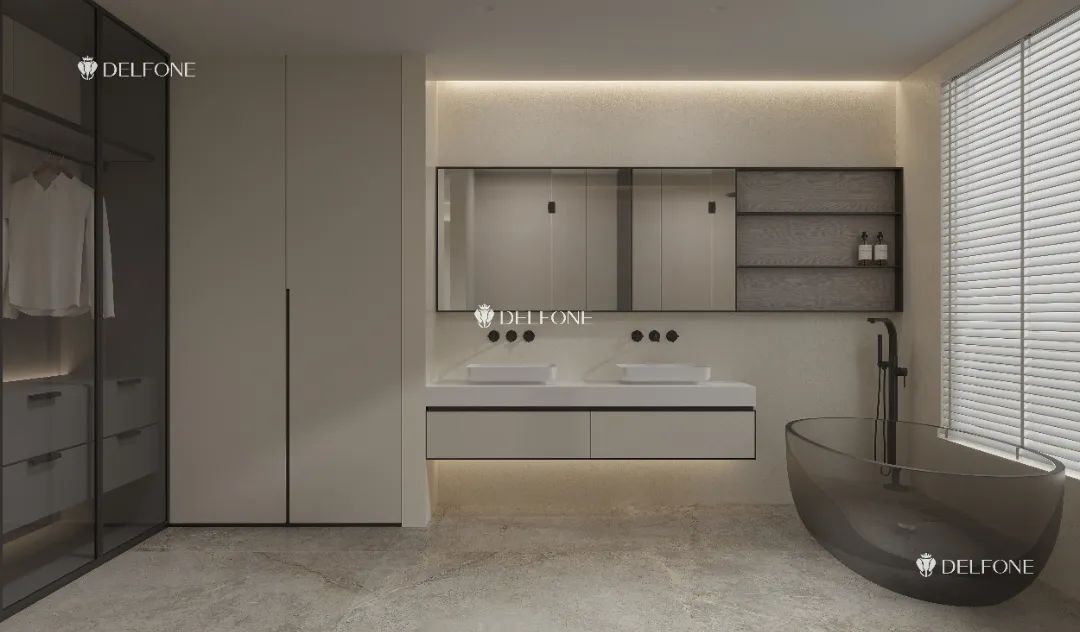 DELFONE案例分享 | 極簡奶油風大平層,目光所及皆是溫柔(圖10) 圖片