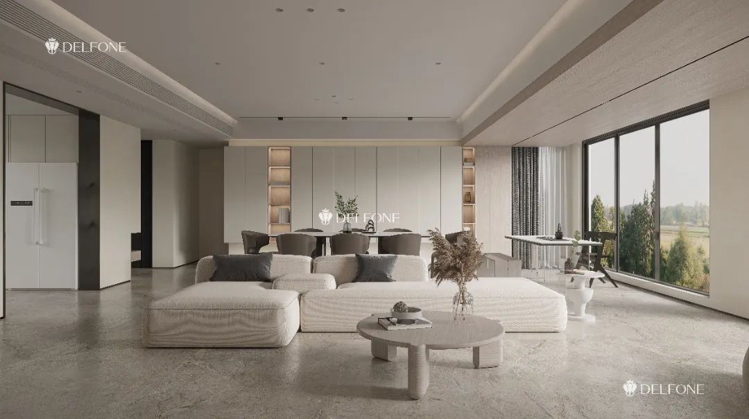DELFONE案例分享 | 極簡奶油風大平層,目光所及皆是溫柔(圖6) 圖片