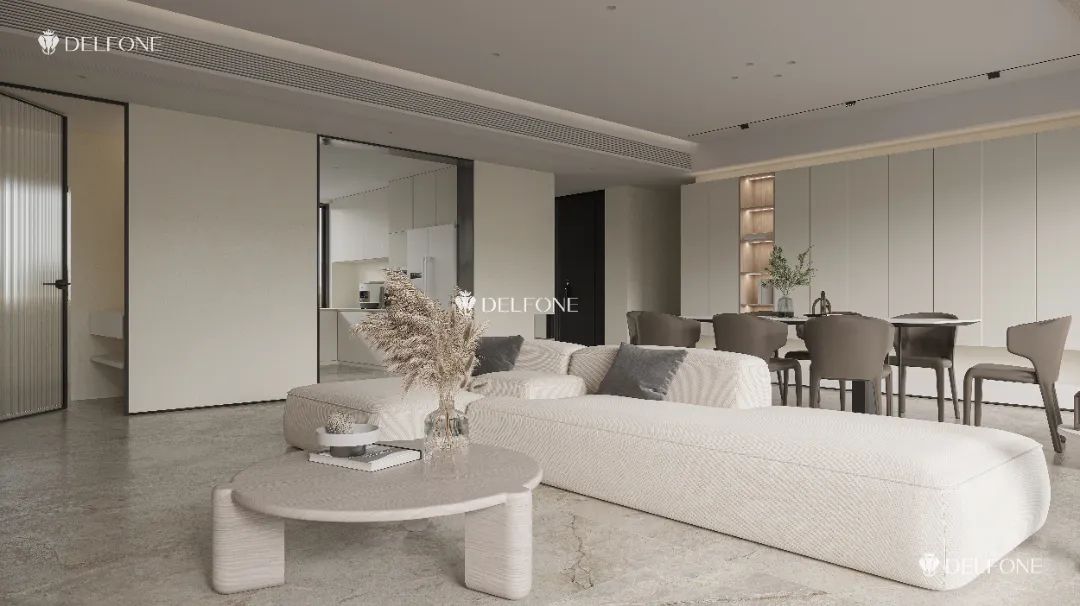 DELFONE案例分享 | 極簡奶油風大平層,目光所及皆是溫柔(圖5) 圖片