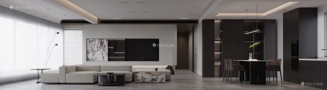 DELFONE案例分享 | 163㎡現代極簡風,巖繹不一樣的美(圖3) 圖片