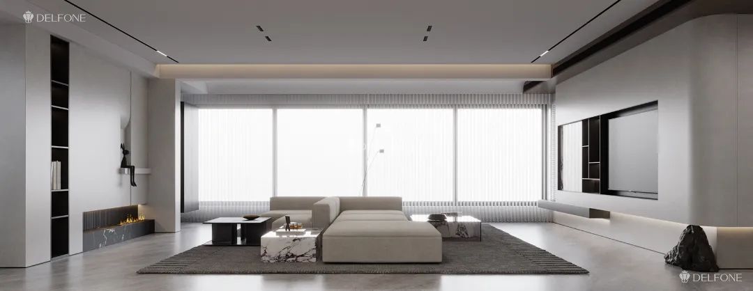 DELFONE案例分享 | 163㎡現代極簡風,巖繹不一樣的美(圖4) 圖片