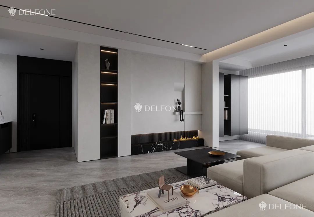 DELFONE案例分享 | 163㎡現代極簡風,巖繹不一樣的美(圖6) 圖片