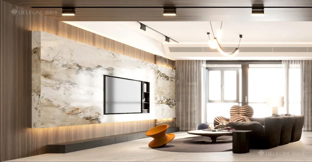 DELFONE案例分享 | 160㎡現代意式風格,從巖定義生活美學(圖3) 圖片