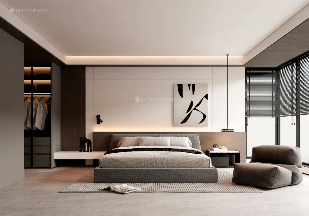DELFONE案例分享 | 161㎡現代風格大平層,簡約生活美學(圖5) DELFONE案例分享 | 161㎡現代風格大平層,簡約生活美學(圖5)