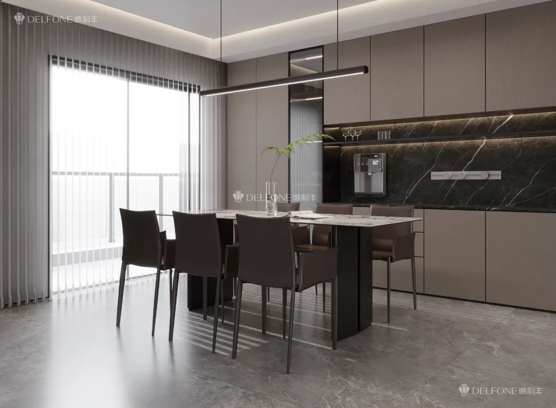 DELFONE案例分享 | 246㎡現(xiàn)代輕奢大平層，巖美生活心之所向(圖6)