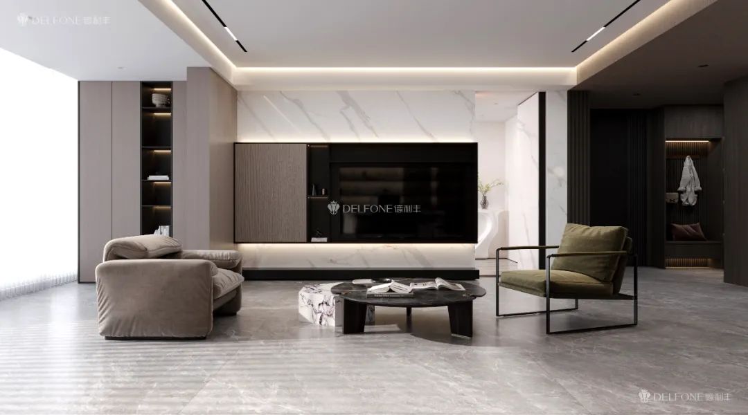 DELFONE案例分享 | 246㎡現(xiàn)代輕奢大平層，巖美生活心之所向(圖2)