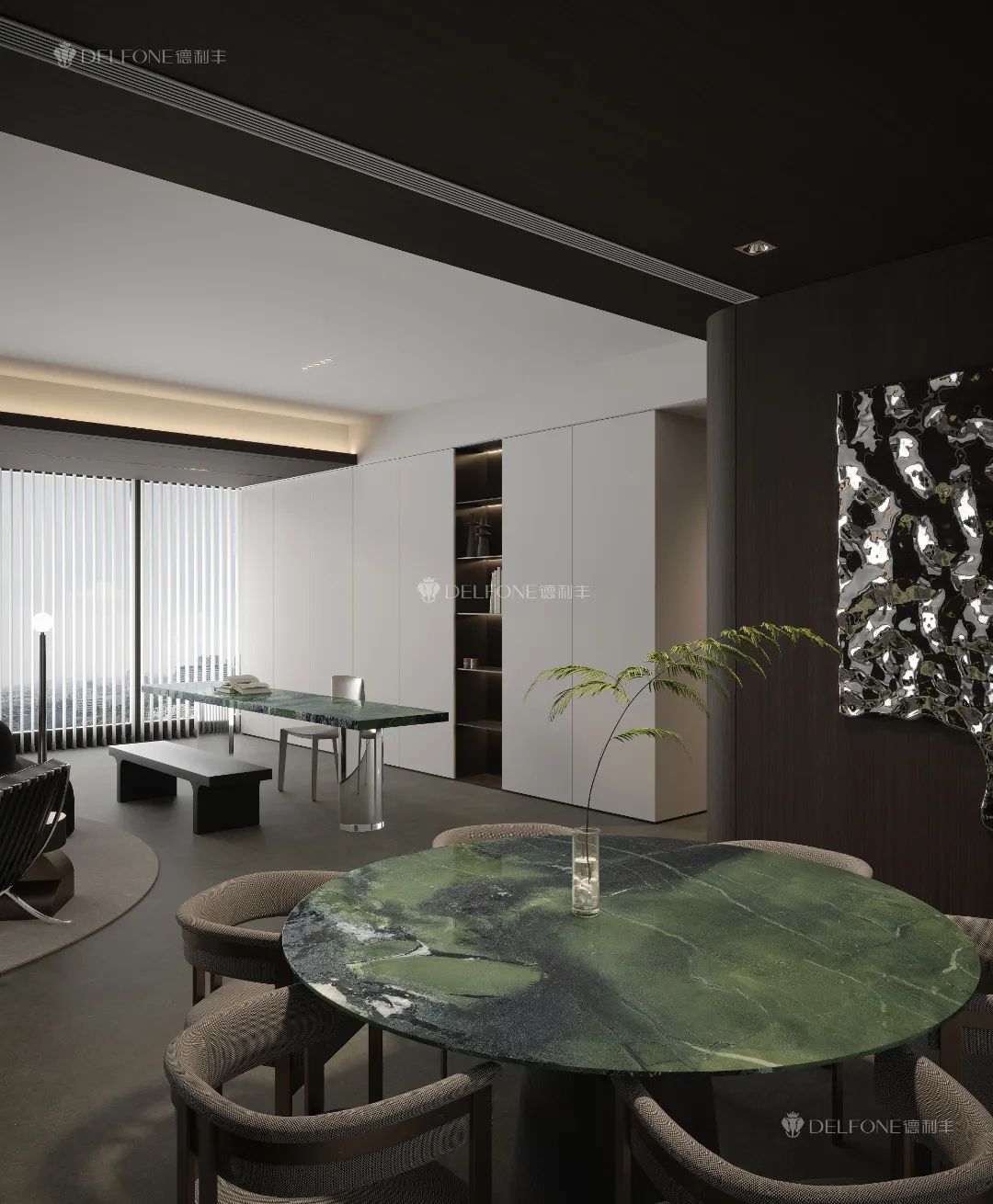 DELFONE新品 | 數(shù)碼玲瓏石·牛油果綠，油畫般質(zhì)感賦予空間藝術(shù)生命力(圖15)